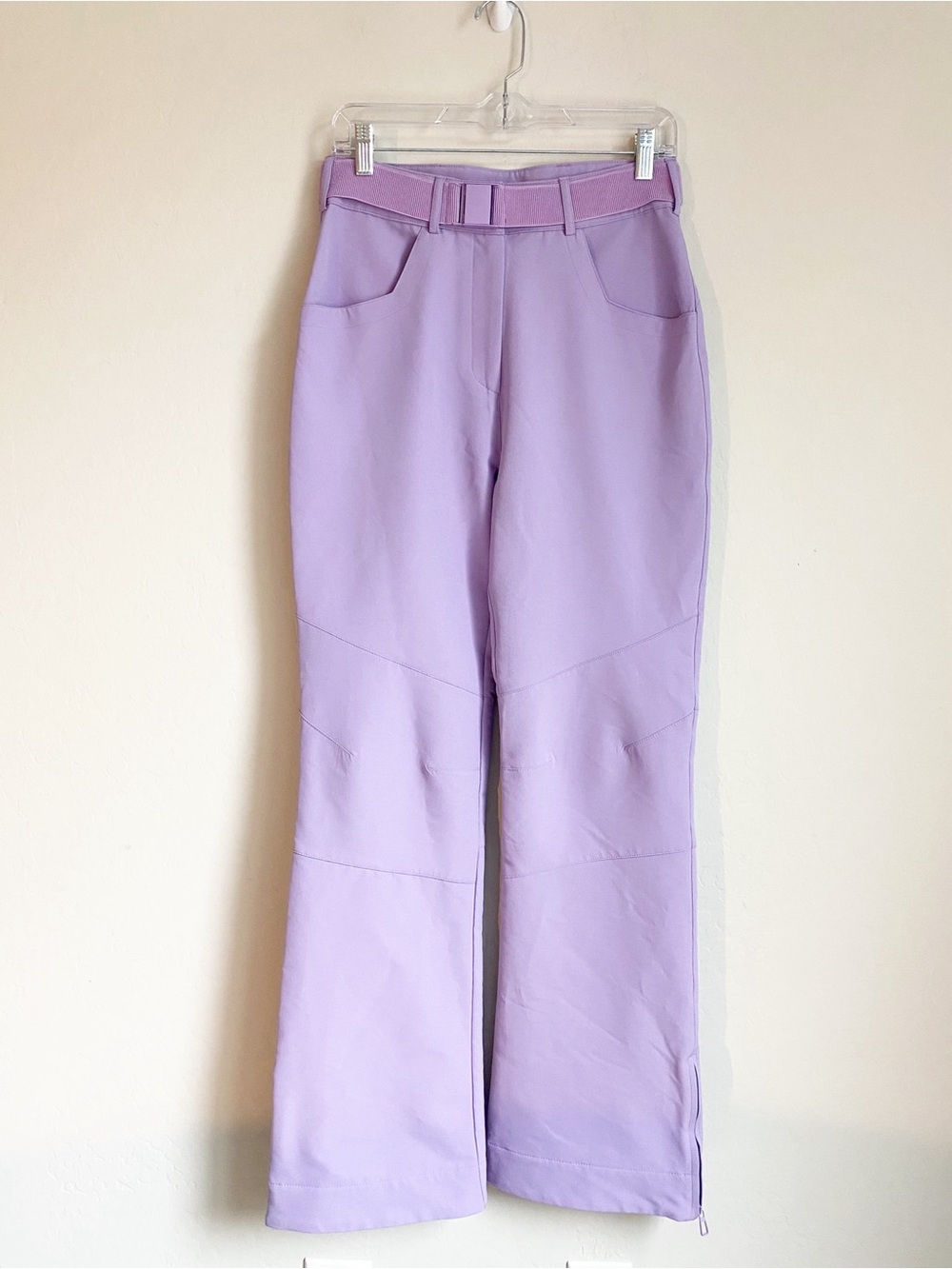 Nocturne Belted Wide-Leg Trouser in Eflatun/Lavender Size 36 US 6